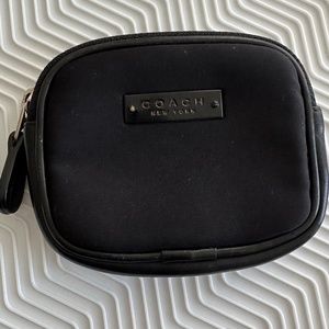 Coach Neoprene & Leather Card/Coin/Tech Holder